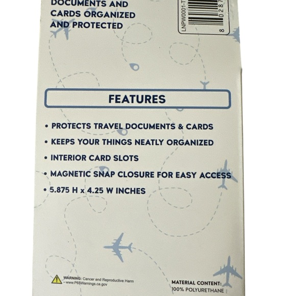 Life is Good Passport Wallet - Blue and Yellow - Picture 4 of 5